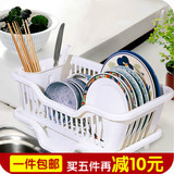 厨房特大号塑料洗碗架盘碗碟沥水架双层放碗筷沥水篮置物架晾碗架