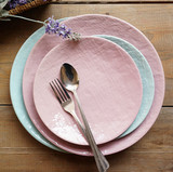 创意个性 布纹肌理 艺术陶瓷盘西餐餐具8-10英寸牛排盘菜盘大汤碗