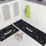 厨房地垫长条浴室门垫薄款防滑垫入户门前垫脚垫套装 可机洗