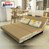 多功能折叠沙发床布艺1米1.2米1.5米单人双人两用推拉可拆洗