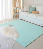 韩国代购客厅长方形地毯沙发卧室满铺床边防滑薄荷纯色阳台茶几垫