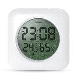 易美特浴室电子钟大显示挂钟防水墙钟挂表吸盘钟大屏时间温湿度