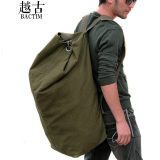 越古帆布包双肩包男超大容量背包水桶包登山包旅行包行李包男女包