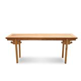 免漆老榆木平案平头案 实木书法桌书画桌 实木桌子条案 实木家具