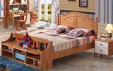 全实木床儿童床北欧宜家橡木床15米床纯天然实木床18米床核桃木