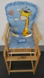 儿童实木餐椅连体坐垫 宝宝餐桌椅垫 椅套纯棉卡通 卡通坐垫