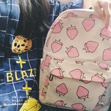 包邮韩国ulzzang学院风日系草莓双肩包 学生休闲可爱软妹背包书包