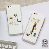 日本神烦柴犬趣味恶搞苹果5s iPhone6s plus 硅胶手机壳防摔SE