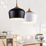 现代简约铝材锌合金吊灯工业风 餐厅灯吊灯三头圆 咖啡厅个性灯罩