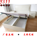 简约现代板式床气动高箱储物双人床带床垫1.8米木质箱床榻榻米1.2