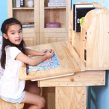 松柏合 实木可升降儿童学习桌 松木学习桌椅 儿童书桌  现代简约?