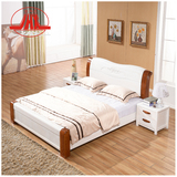 地中海风格白色实木床1.5 1.8米榆木床美式乡村现代简约床双人床