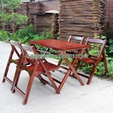 实木餐桌椅组合碳化防腐火烧木户外折叠露天烧烤啤酒广场庭院桌椅