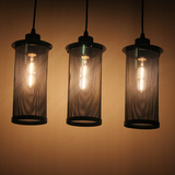 北欧创意铁艺工业风吊灯吧台卧室客厅咖啡厅餐厅复古网状单头吊灯