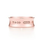 香港正品代购Tiffany情侣款戒指 蒂芙尼1837发红金属戒指女款戒指