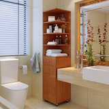 侧柜卫生间夹缝收纳储物柜浴室马桶镜边柜厕所角柜窄柜整理置物架