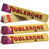 Toblerone/瑞士三角 牛奶巧克力含葡萄干蜂蜜巴旦木糖100g/条*4