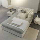 皮床 真皮床 简约欧式床 软床小户型1.8米双人床 品牌家具 婚床