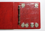币钱币册纸币册保护盒带10张硬币高级皮革缝制硬币收藏册纪念