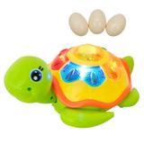 迪邦会下蛋的乌龟 儿童益智玩具 电动万向轮 带音乐灯光 亲子互
