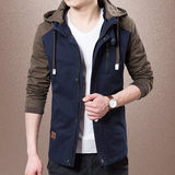 2016新款春季潮男士修身牛仔外套中长款青年韩版休闲薄款夹克上衣