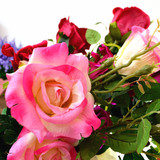 厂家直销 绒布玫瑰1米3头 仿真玫瑰花单支花花束假花绢花客厅落地