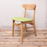 实木蝴蝶椅 北欧餐椅 创意咖啡厅靠背休闲书桌电脑椅布艺实木椅子