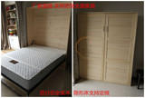 全实木松木壁柜隐形床正侧翻衣柜床定做制多功能床折叠翻板隐藏床