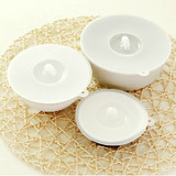 日式硅胶多用杯盖（中号）12cm 食品级密封碗盖杯子盖