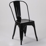 复古餐椅铁皮椅金属海军椅简约休闲酒吧咖啡奶茶店靠背餐厅椅子