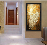 油画抽象人物芭蕾舞客厅现代走廊过道竖版手绘装饰玄关挂画