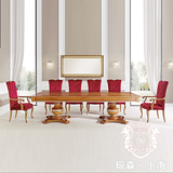 别墅长餐桌 10人位大餐桌 大户型 美式 欧式用餐桌 新古典 定制