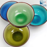 景德镇陶瓷碗 冰裂釉米饭碗套装 创意韩式碗微波炉碗4.5英寸饭碗