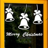 新款特价 圣诞装饰墙贴 商场店铺公司橱窗玻璃墙贴纸圣诞铃铛 403