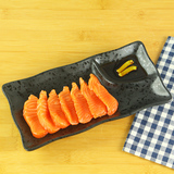 日本料理餐具 长方形盘子 黑色长盘子 日式陶瓷寿司碟 菜盘 平盘