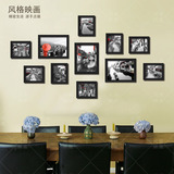 现代简约装饰画客厅黑白有框画江南水乡挂画沙发背景墙画风景壁画