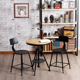 欧式铁艺实木 咖啡厅桌椅 休闲吧桌椅 小茶几桌椅 阳台桌椅组合