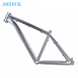 ARTECK 26寸*17寸架高抛光拉丝银色山地自行车架 山地车三角架