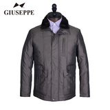 Giuseppe/乔治白羽绒服冬季保暖男士白鸭绒中年毛领加厚外套上衣