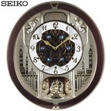 正品SEIKO日本精工时钟 客厅墙钟创意石英壁钟音乐挂钟开花石英钟