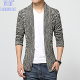 蓝舵春季男士毛衣 韩版修身长袖针织开衫青年纯色外套男版毛线衣