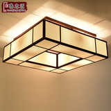 新中式吸顶灯正方形led中式灯具客厅灯复古美式铁艺书房灯饰卧室