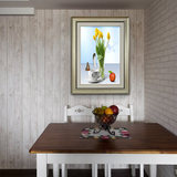 现代简约风格餐厅装饰画背景墙画挂画有框画花卉画壁画沙发墙壁画