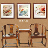 新中式国画装饰画酒店别墅客厅书房玄关挂画古代名画年年有余鱼