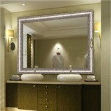 豪华欧式 防水浴室镜子 卫浴镜 挂壁镜 洗漱镜 可定制尺寸w3001