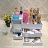 防水卫生间置物架浴室收纳架带抽屉收纳架桌面带镜子化妆品收纳盒