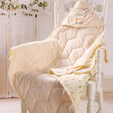 春秋夹棉新生儿抱被抱毯 双面纯棉宝宝包被童被盖毯保暖 婴儿用品