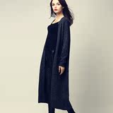 2016韩版秋冬新款毛衣外套女中长款加厚宽松显瘦针织开衫披肩女装