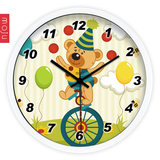 包邮 卡通儿童小熊创意艺术现代时尚 客厅静音挂钟石英钟表壁钟