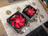 775 AMD 超频三红海MINI散热器双铜管热管CPU风扇 通用平台静音